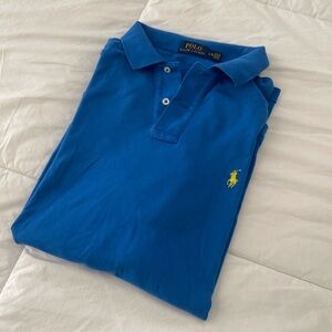 Blue Short Sleeve Collared Polo Shirt